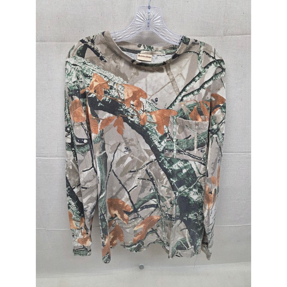 Outfitters Ridge Mens‎ Fusion 3-D Camo Long Sleeve T-Shirt Hunting Camouflage